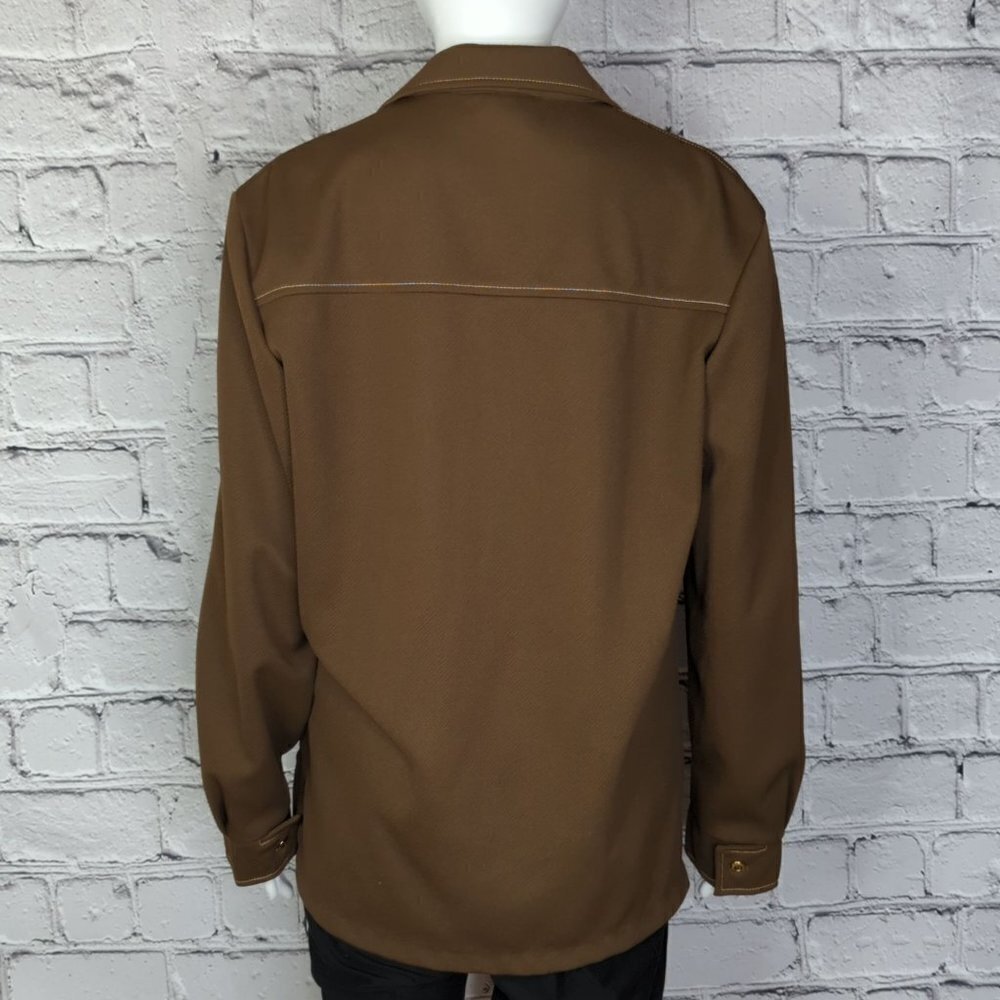 Days Sportwear Vintage Brown Point Collar Button Up, Women's Medium - Picture 5 of 9